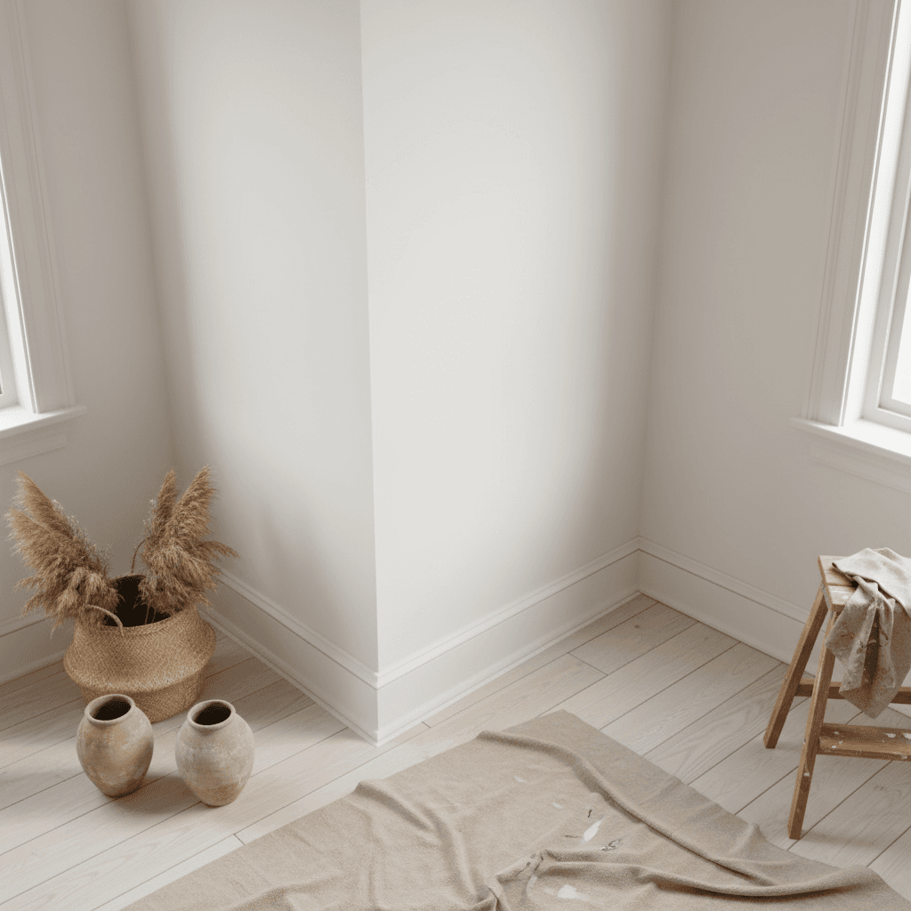 Interior painting work showing quality finish