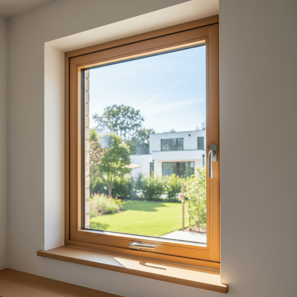 Energy-efficient window installed in home interior